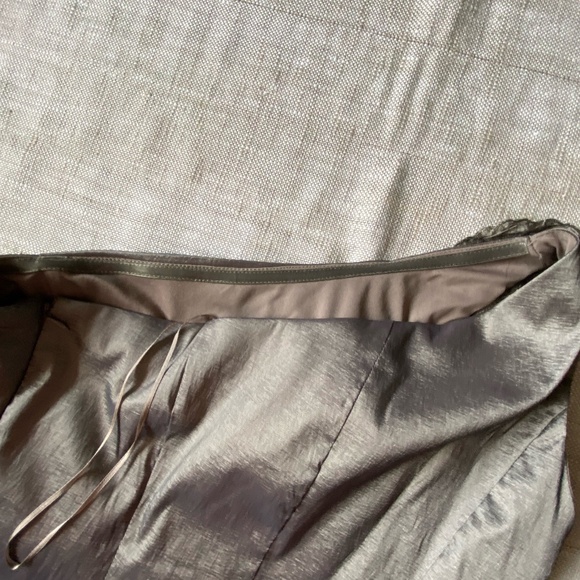 R&M Richards Satin Beaded One Shoulder Ruched Party Wedding Guest Event Dress-14 - Picture 13 of 16